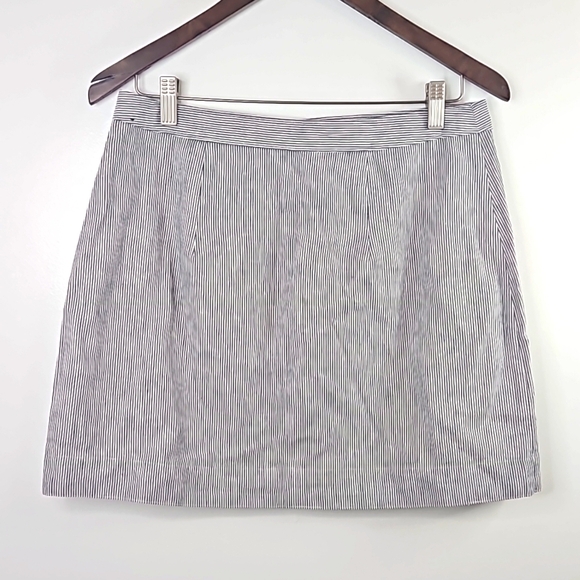 NWT ABERCROMBIE & FITCH Striped Side Button Miniskirt - Picture 3 of 7